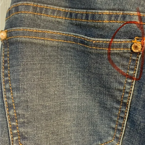 Cristina brand jeans pearl and rhinestone embellishments Embellished Blue Jeans - Picture 14 of 14